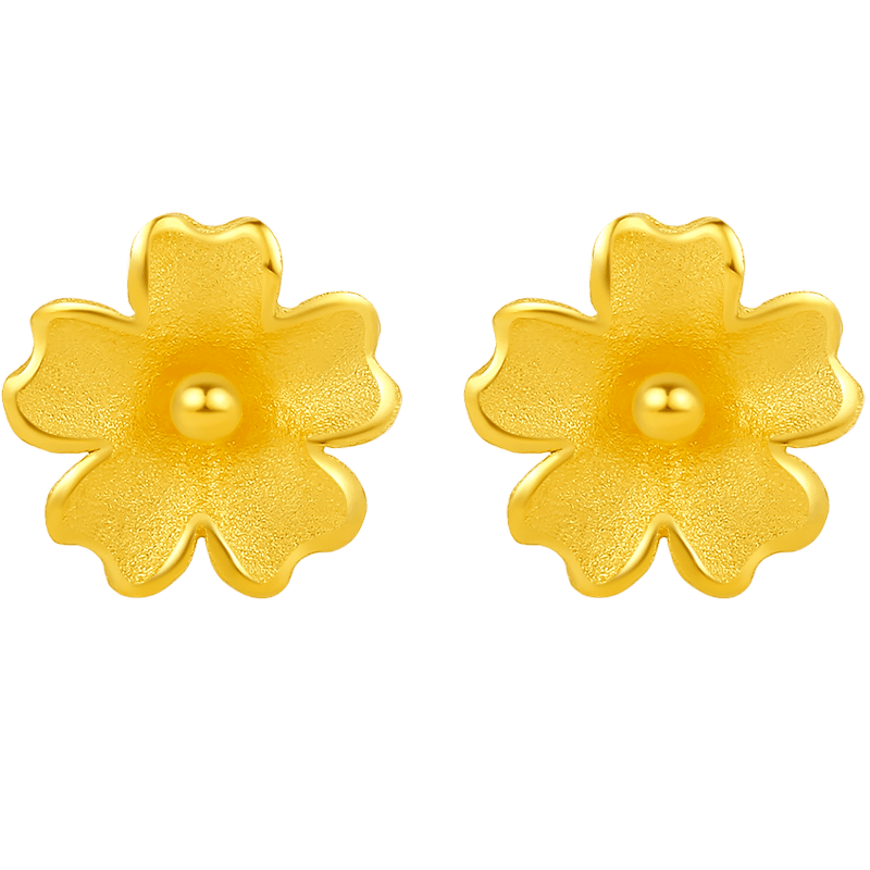 周六福朱槿花黄金耳钉为您而生瓦力游戏试玩点亮每一个瞬间