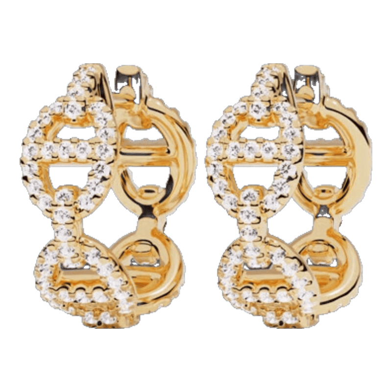 Monaco金黄色圈形耳环完美的选择瓦力
